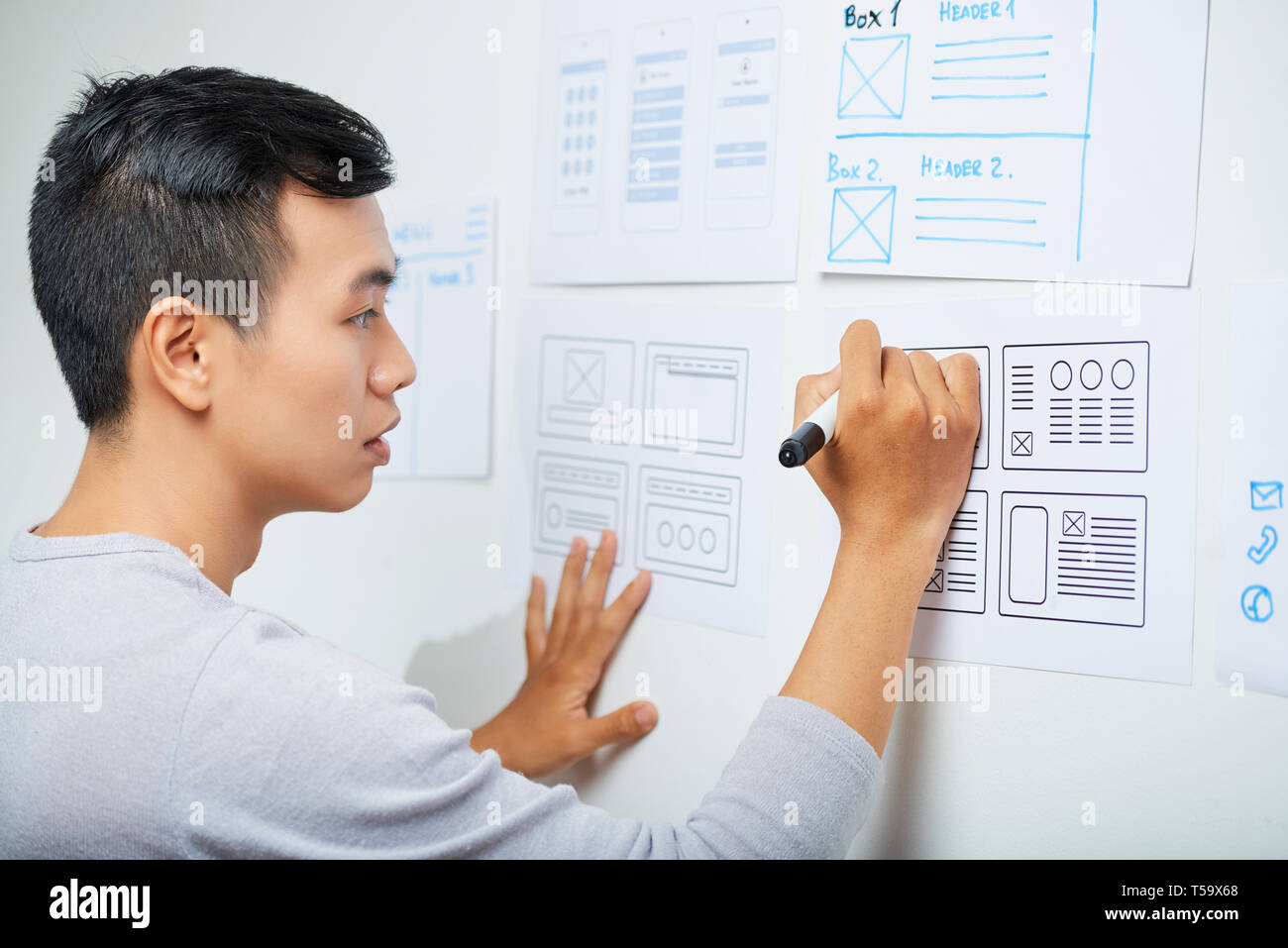 : Drawing design of interface Stock Photo - Alamy