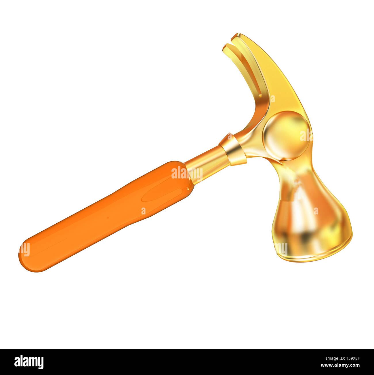 Hammer on white background Stock Photo - Alamy