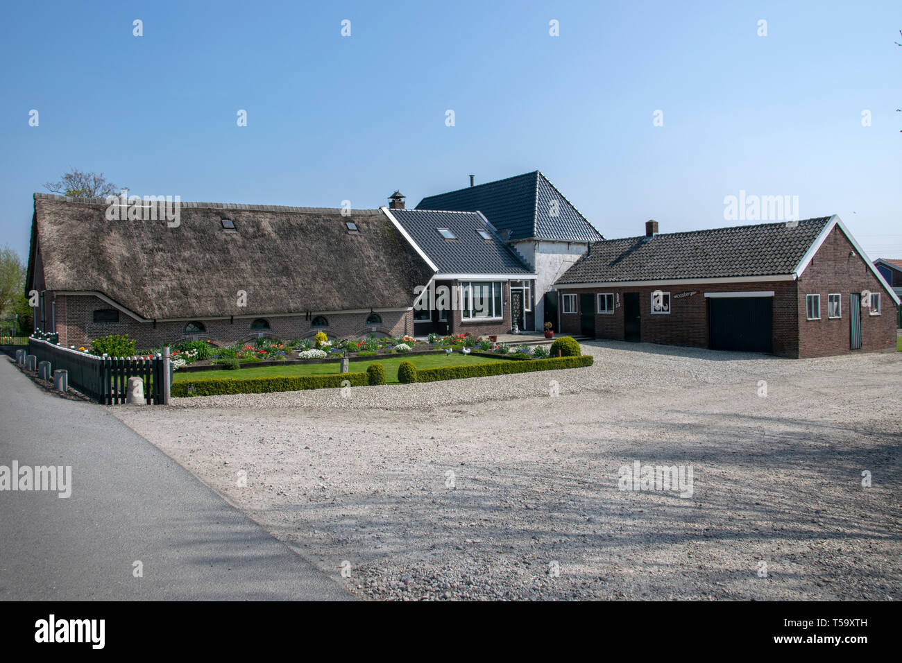 Dutch Farmhouse Along The Gein River At Abcoude The Netherlands 2019
