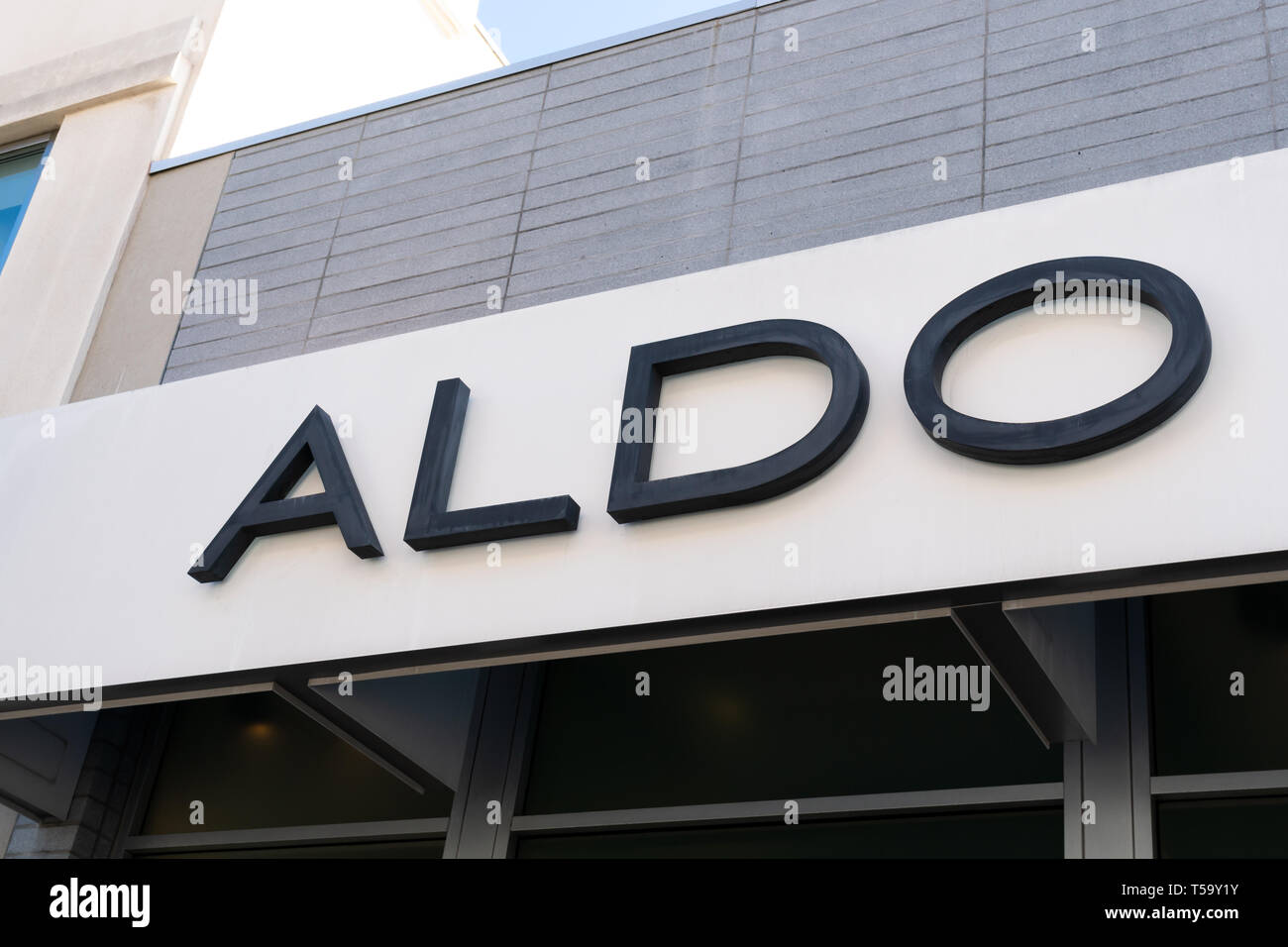 - APRIL 18, 2019: Aldo retail store and trademark logo Stock Photo - Alamy