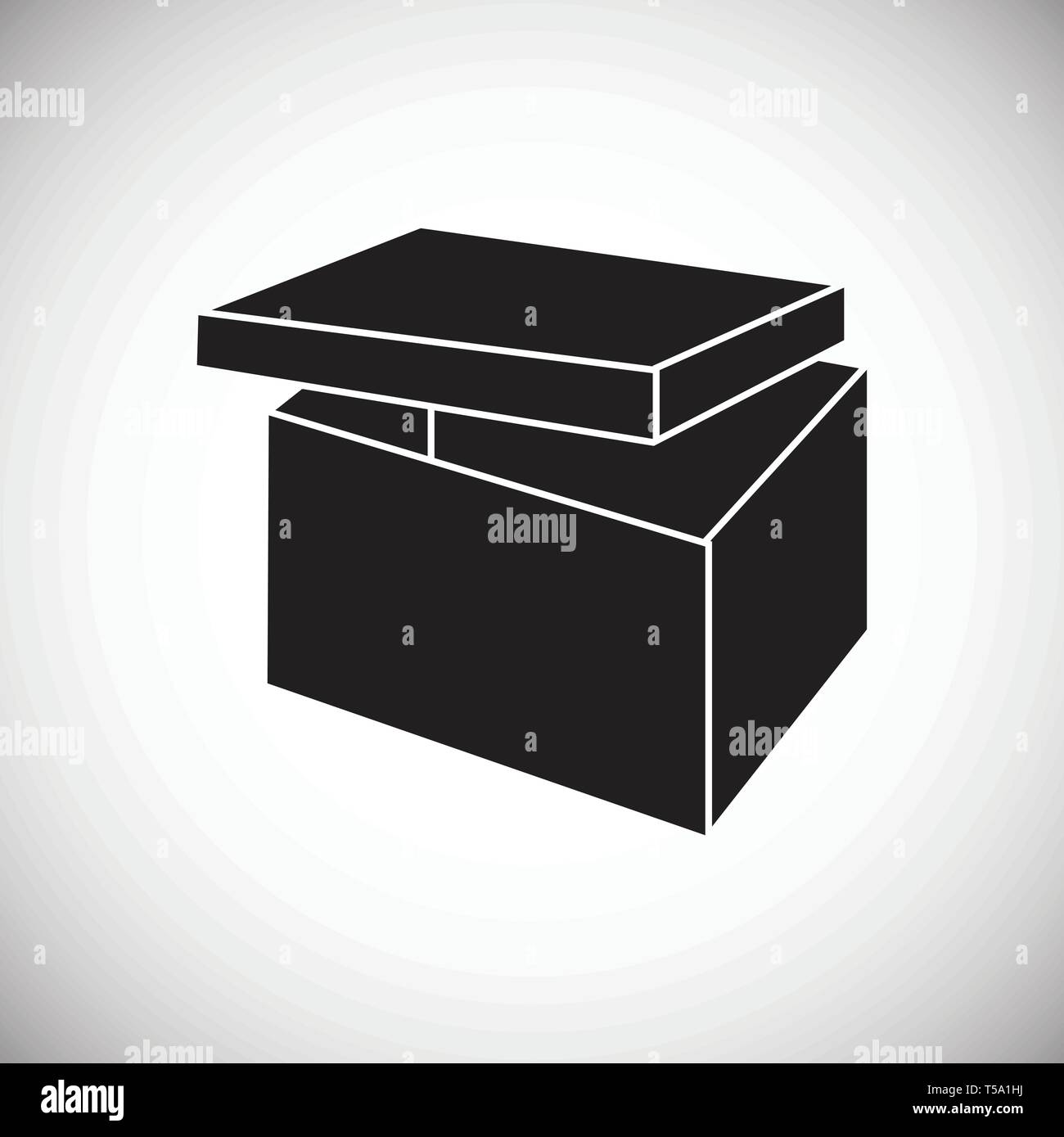 Box icon on background for graphic and web design. Simple vector sign ...