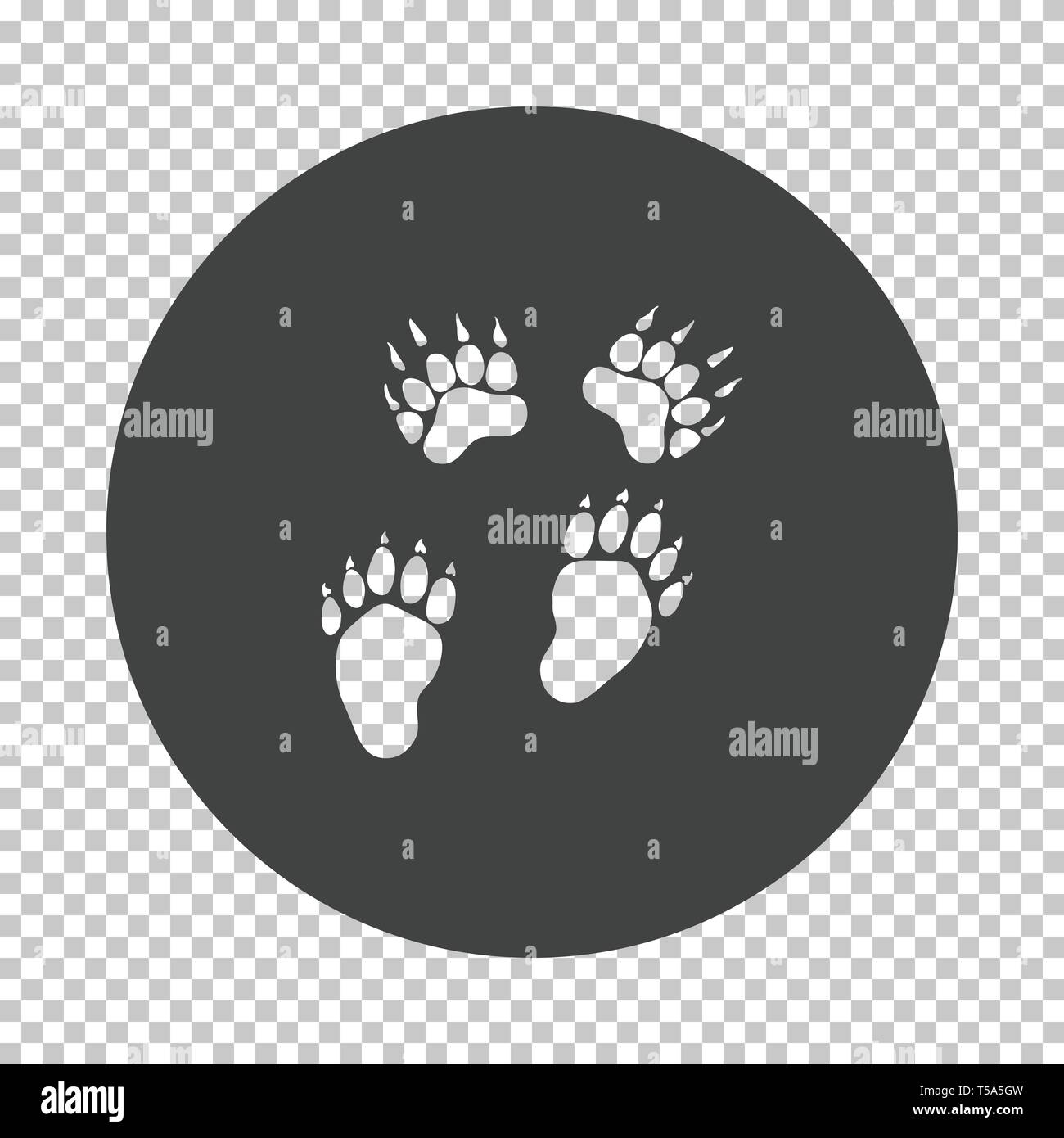 Grizzly bear footprint Stock Vector Images - Page 2 - Alamy, image size:1300x1390