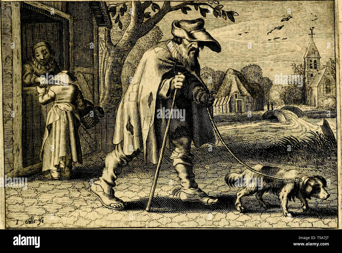 "Iohannis de Brunes I.C. Emblemata of Zinne-werck : voorghesteet, In Beelden, ghedichten, en breeder uijt-legginghen tot uijt-druckinghe, en verbeteringhe van verscheijden teijlen onser eeuwe. Spe et metu" (1624) Stock Photo