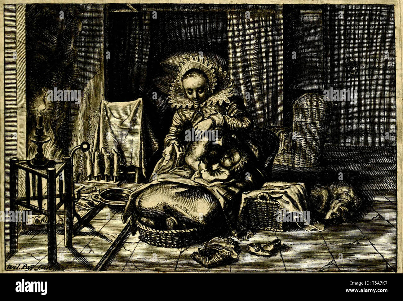 'Iohannis de Brunes I.C. Emblemata of Zinne-werck : voorghesteet, In Beelden, ghedichten, en breeder uijt-legginghen tot uijt-druckinghe, en verbeteringhe van verscheijden teijlen onser eeuwe. Spe et metu' (1624) Stock Photo