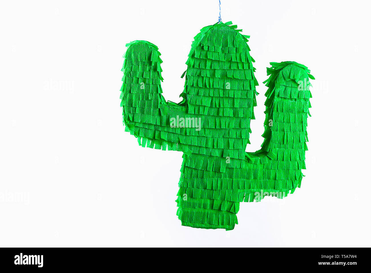 Diy cinco de mayo Mexican Pinata Cactus made cardboard and crepe paper your  own hands on a blue background. Gift idea, decor, game cinco de mayo. Step  Stock Photo - Alamy