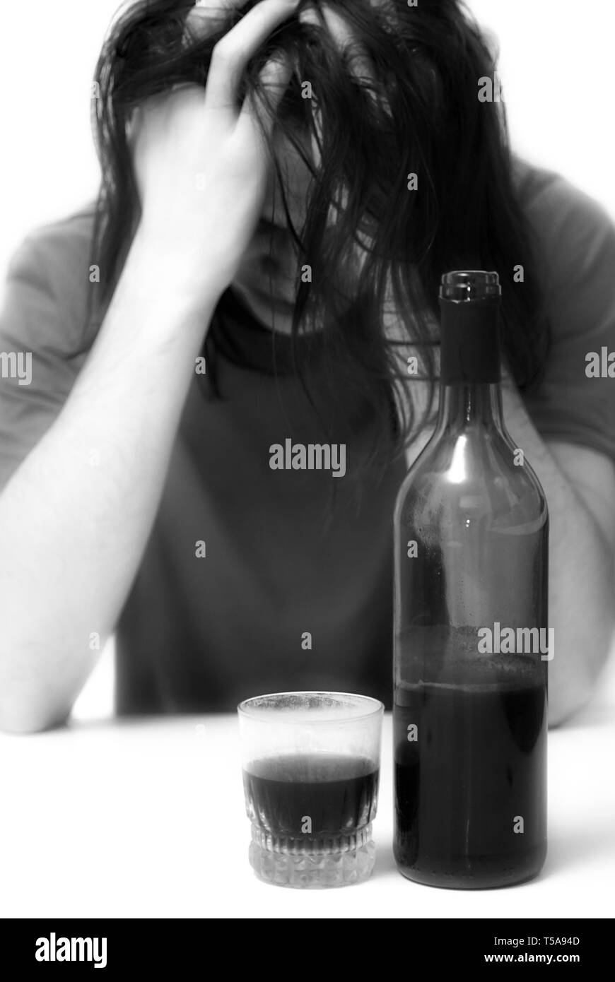 Alcoholism and Depression Stock Photo Alamy