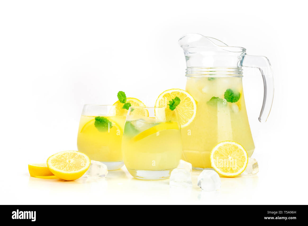 Lemonade pitcher with lemons Stock Photo by ©maxsol7 43096301