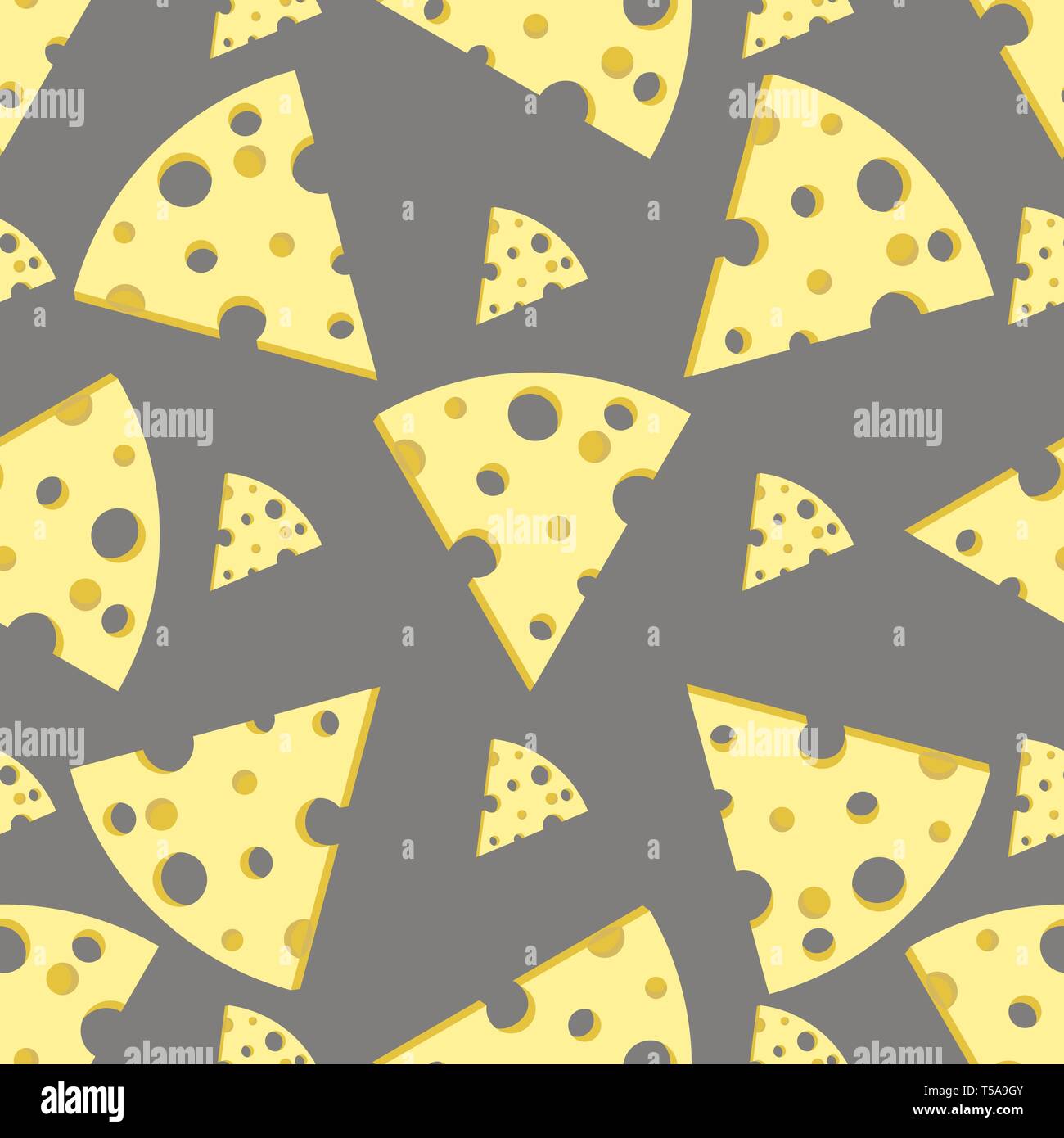 Seamless Pattern Food Cheese Cartoon. Pattern for posters, postcards, fabric or wrapping paper. 10 eps Stock Vector