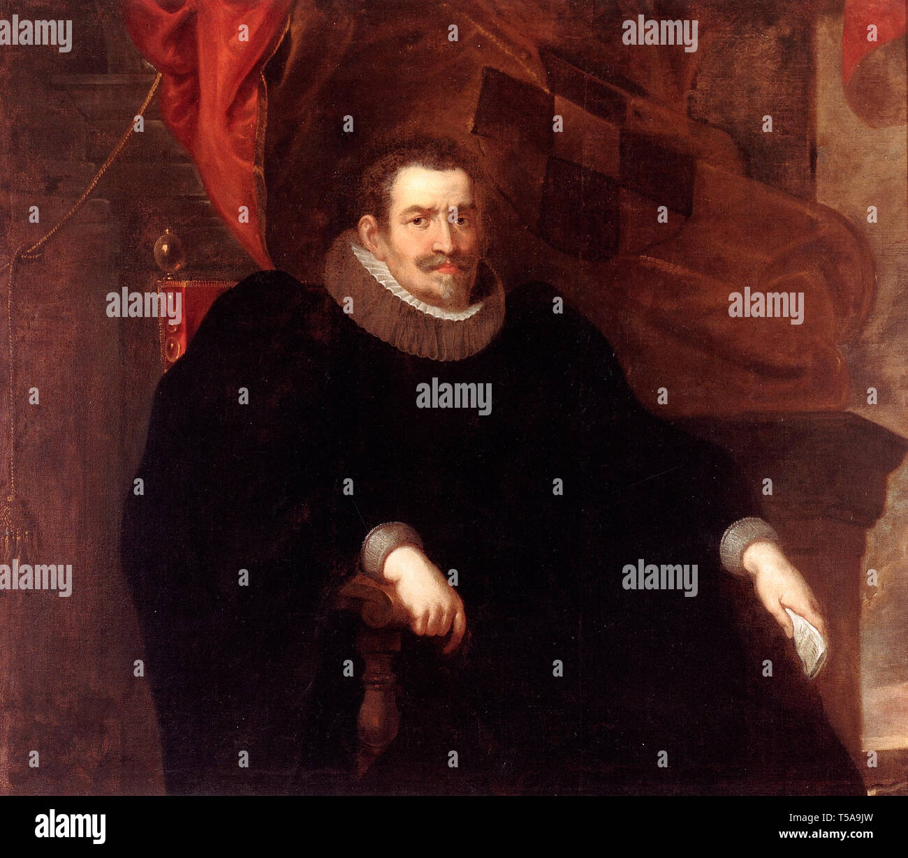 Rubens ( 1558-1634 ) - Portrait of Giulio Pallavicini - literary man Stock Photo