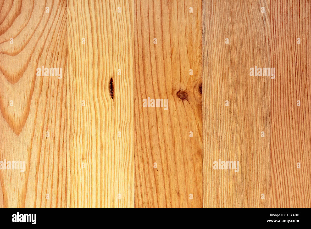 Pine wood flooring board texture, decorative natural pattern as background, top view Stock Photo