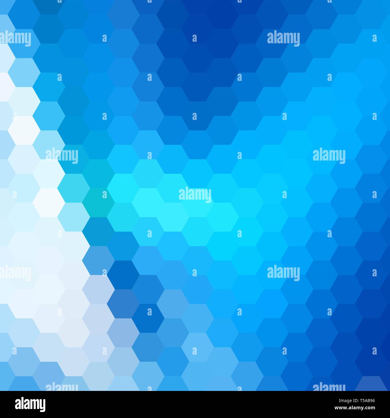 Blue vector hexagon background. Abstract illustration for advertising ...