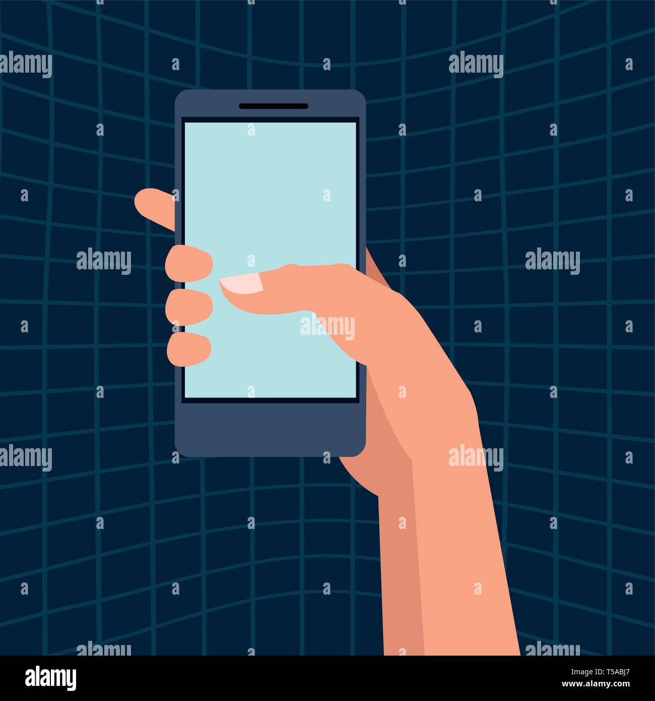 hand holding cellphone Stock Vector Image & Art - Alamy
