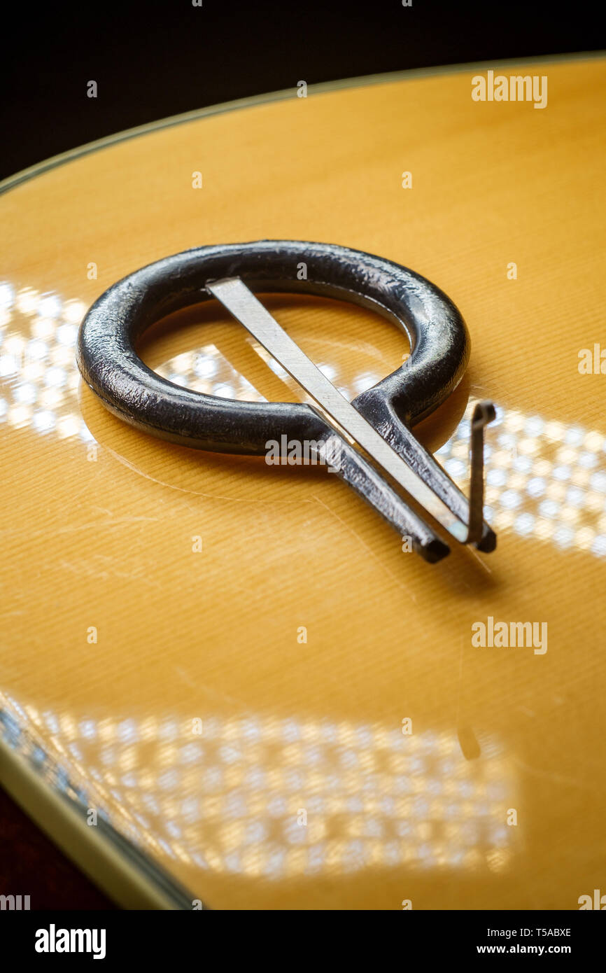 Metal musical instrument called the jaw mouth ozark or juice harp Stock