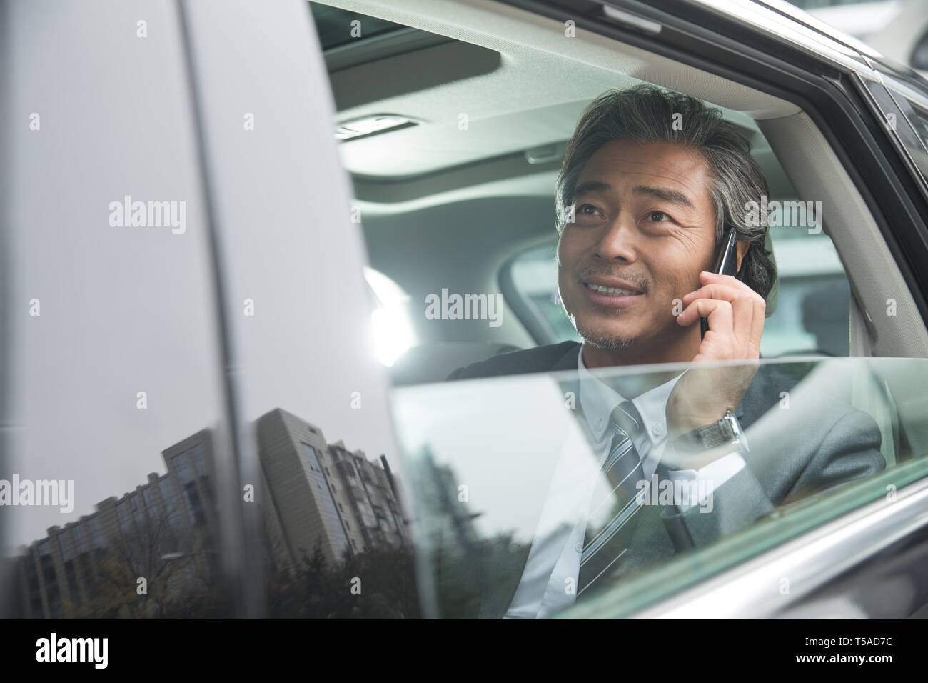 Call business man in the car Stock Photo - Alamy
