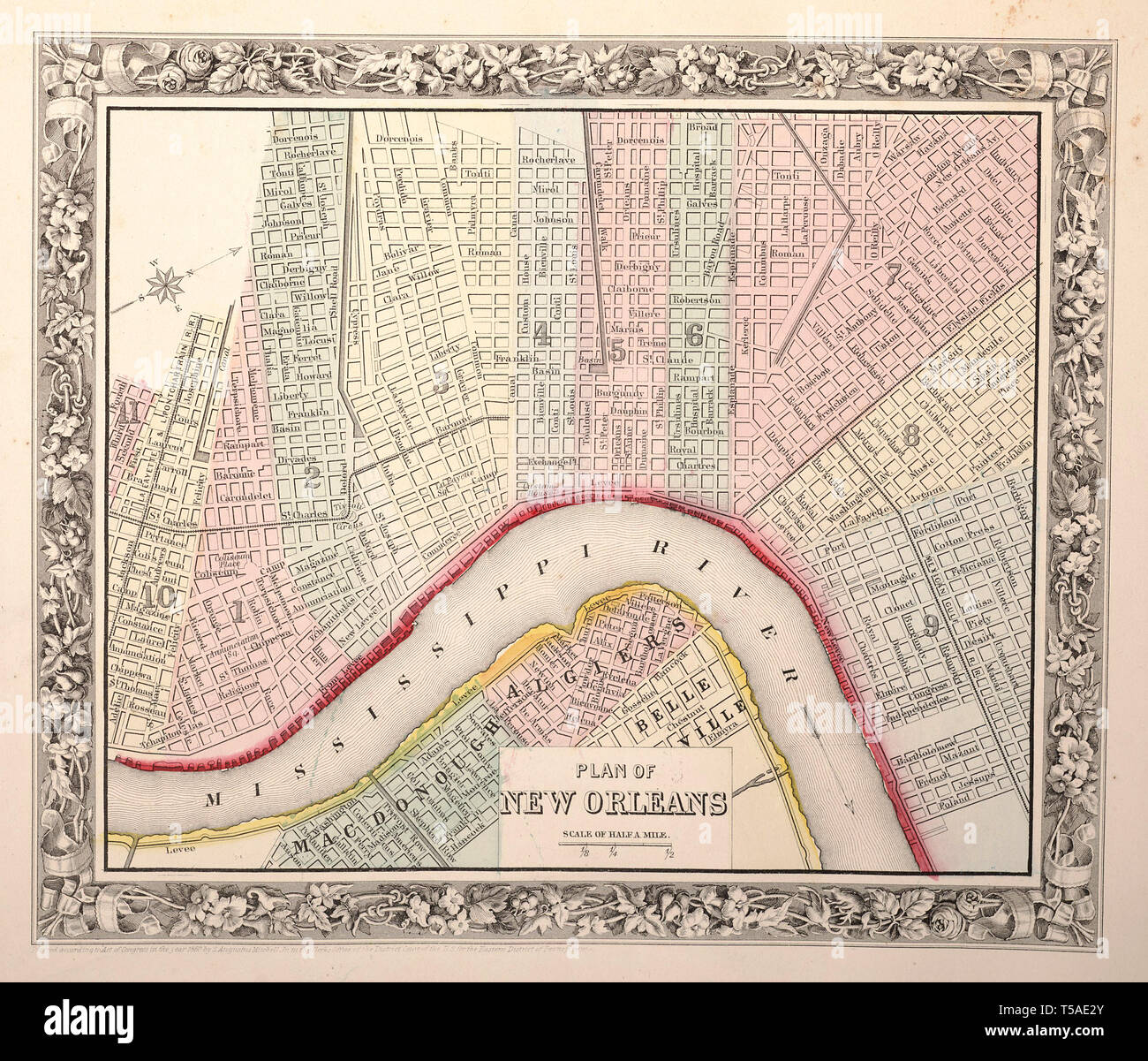 Map of new orleans hi res stock photography and images Alamy