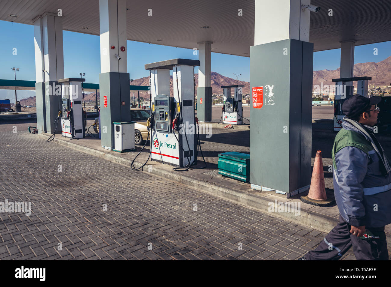 Jo Petrol gas station in Jordan Stock Photo - Alamy