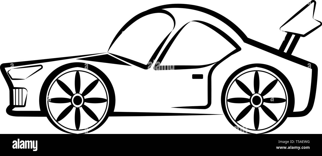 Side view of a racing car sketch Stock Vector Image & Art Alamy