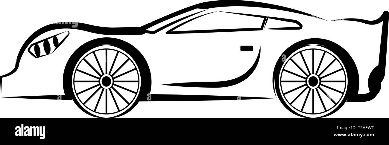 Japan Sport Car Car Sketch Side View Stock Vector  Illustration of  drive racecar 113148418