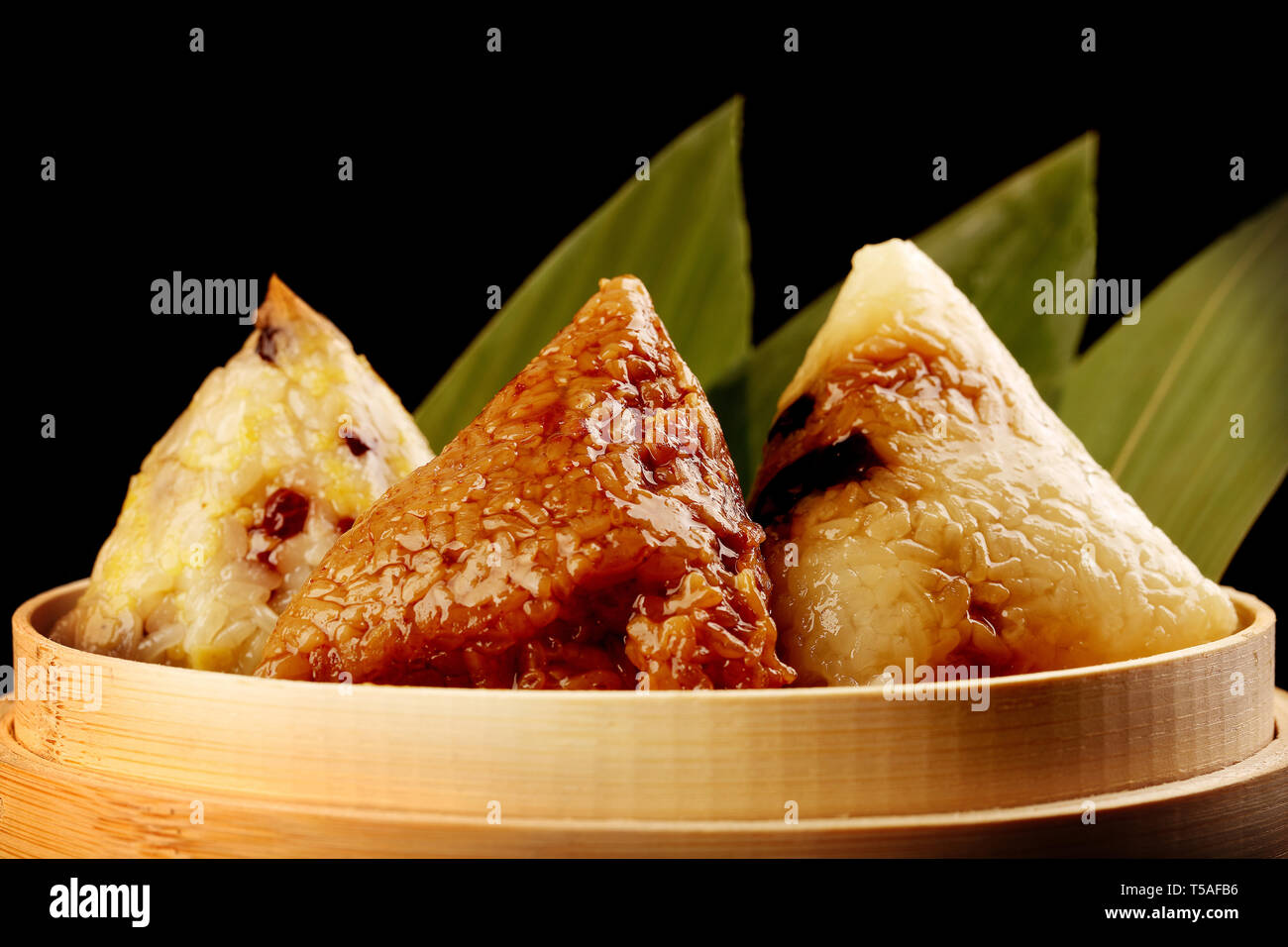 Glutinous Rice Wrapped in Bamboo Leaves Stock Photo Alamy