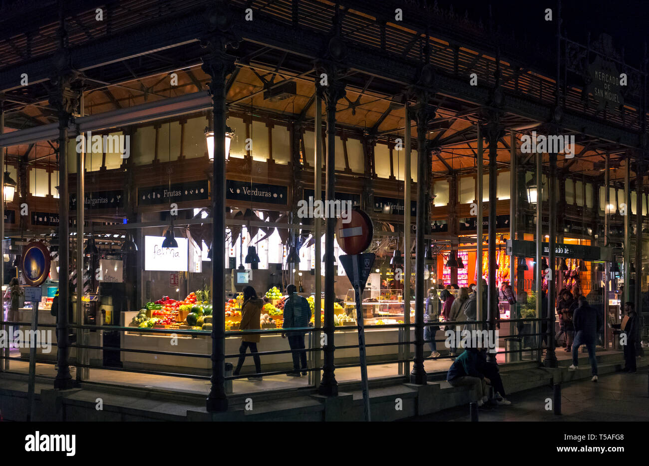 Mercado de San Miguel. Madrid, Spain. - Stock Image