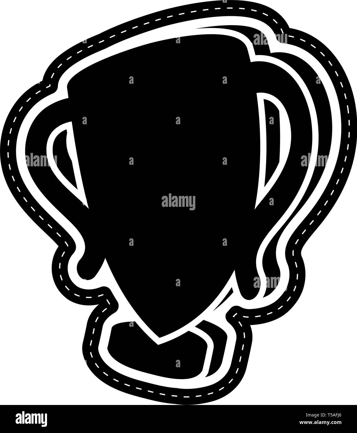 Isolated Trophy Icon Dotted Sticker Stock Vector Image Art Alamy