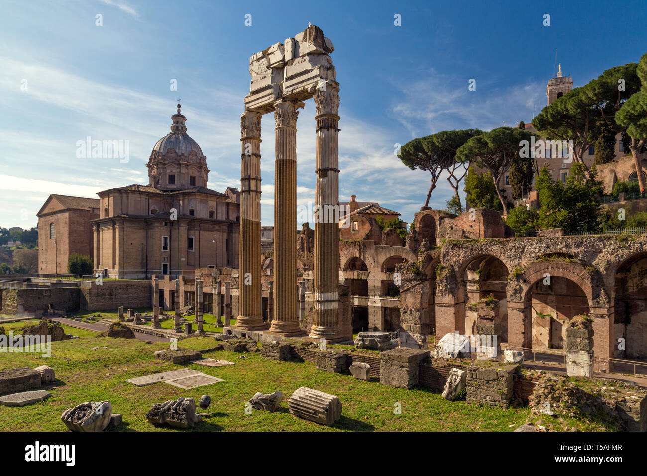 Palatine and roman Forum. Rome, Italy. - Stock Image