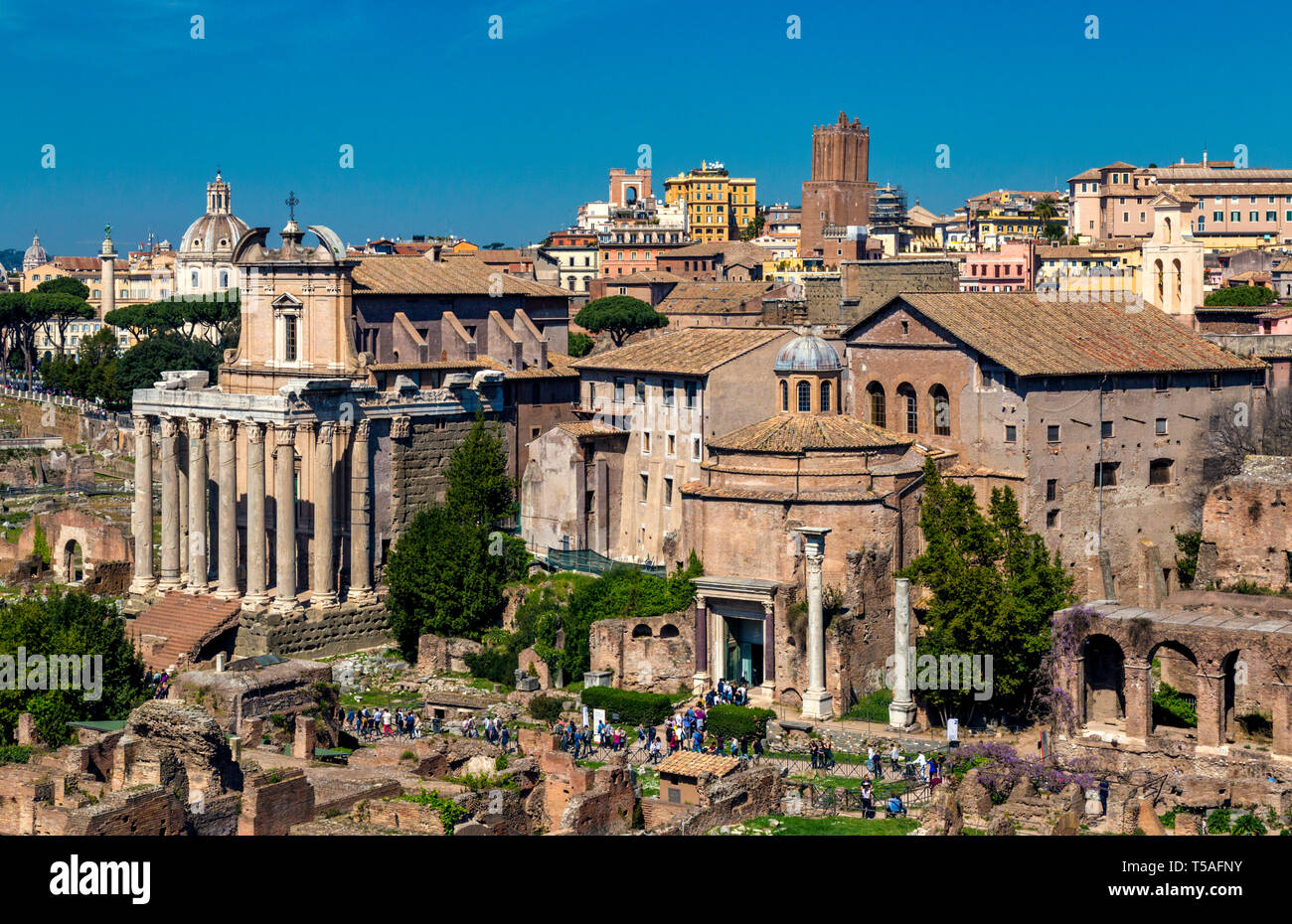 Palatine and roman Forum. Rome, Italy. - Stock Image