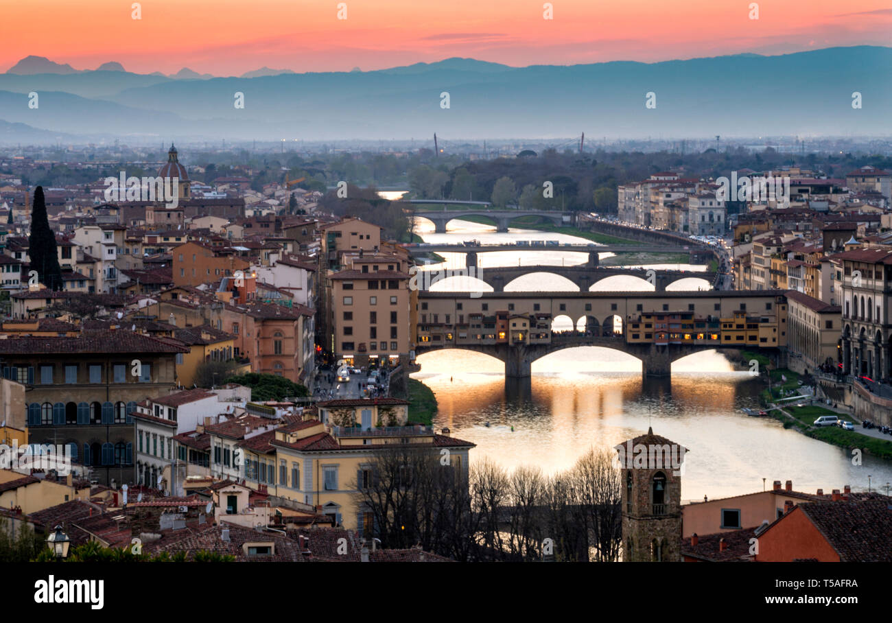 Ponte Vecchio, Florence, Italy - Stock Image