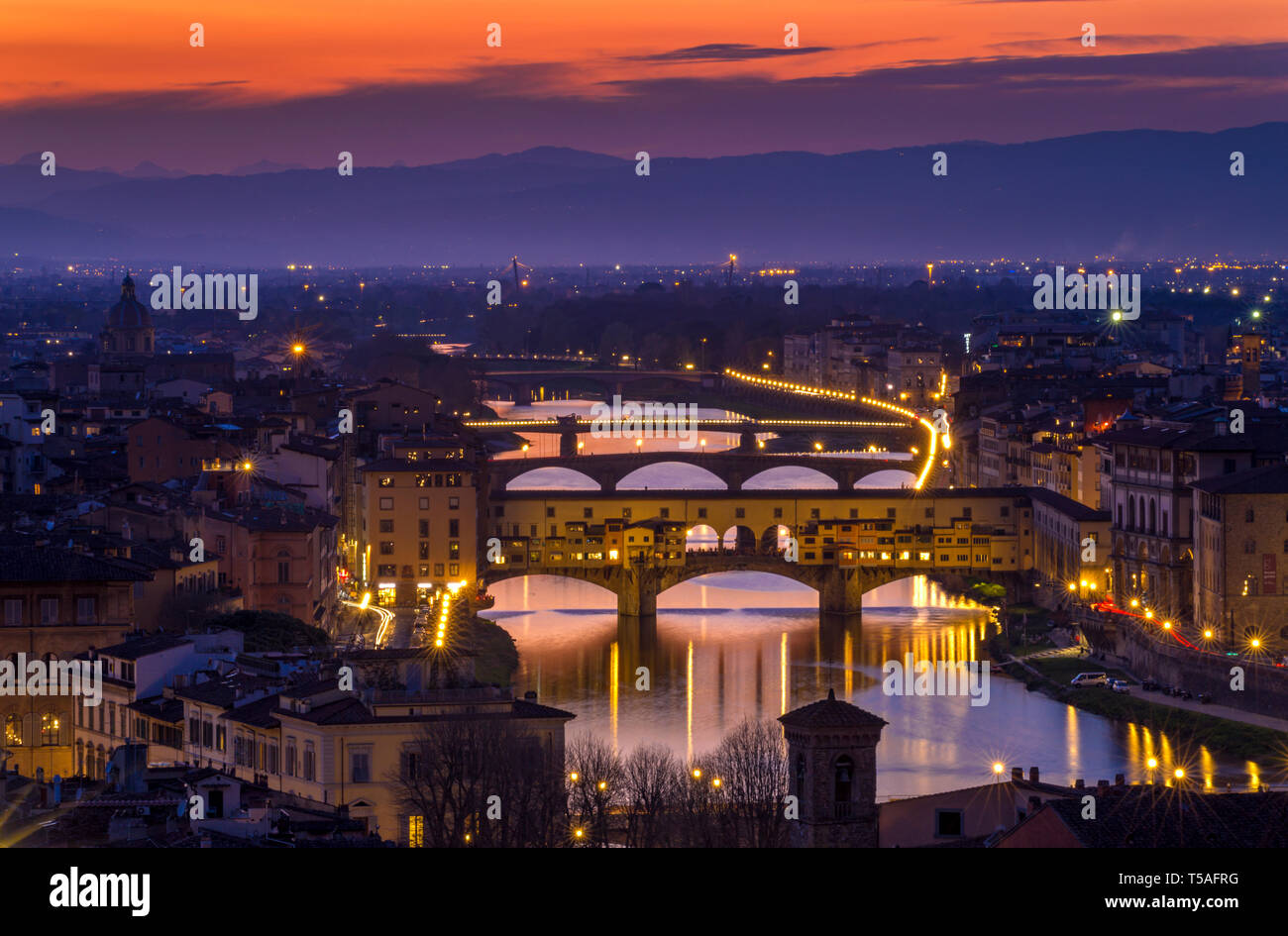 Ponte Vecchio, Florence, Italy - Stock Image