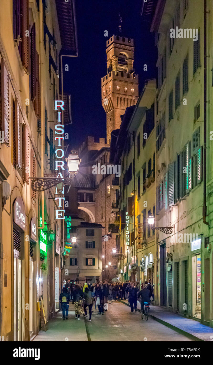 Streets of Florence, Italy - Stock Image