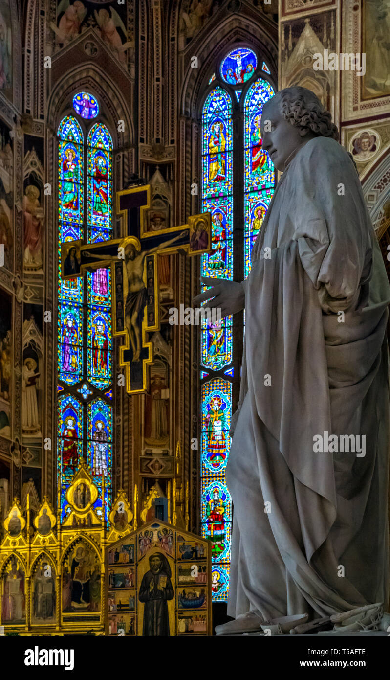 Basilica della Santa Crocce (Basilica of the holy cross) Florence, Italy. - Stock Image