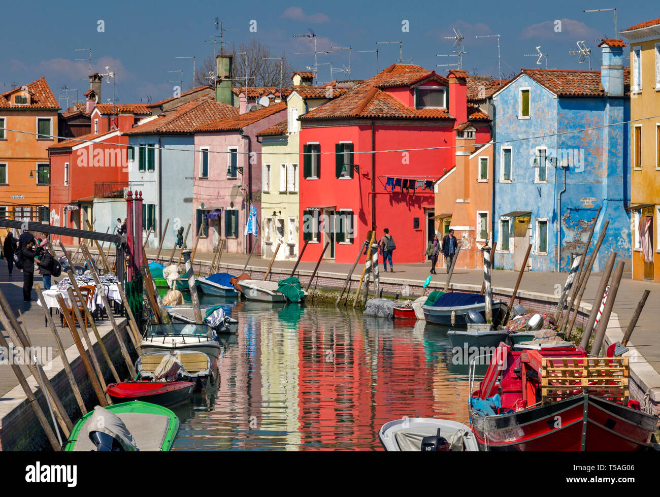 Burano, Italy. - Stock Image