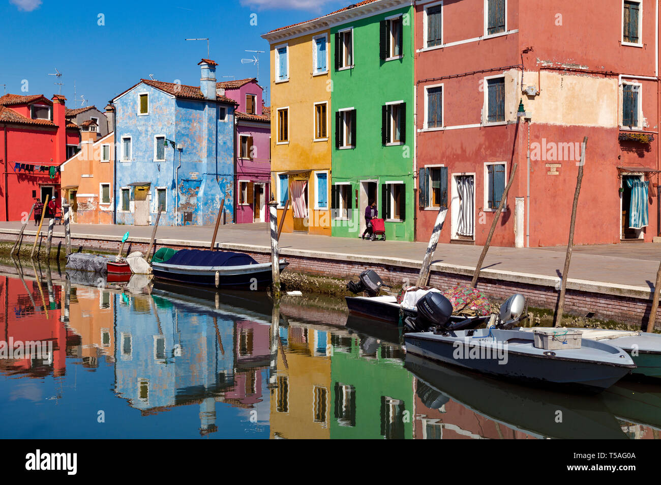Burano, Italy. - Stock Image