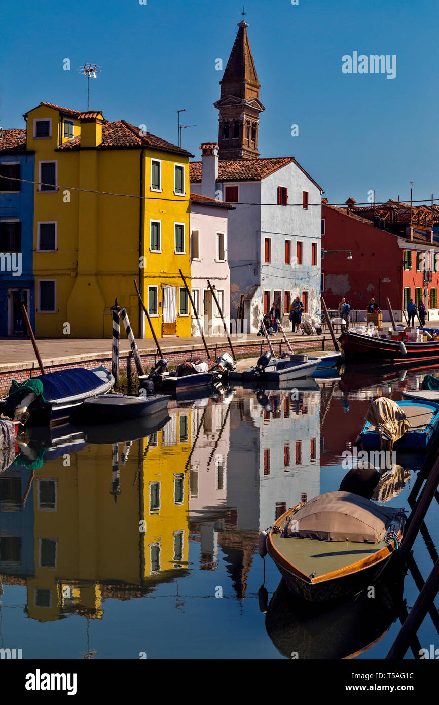 Burano, Italy. - Stock Image