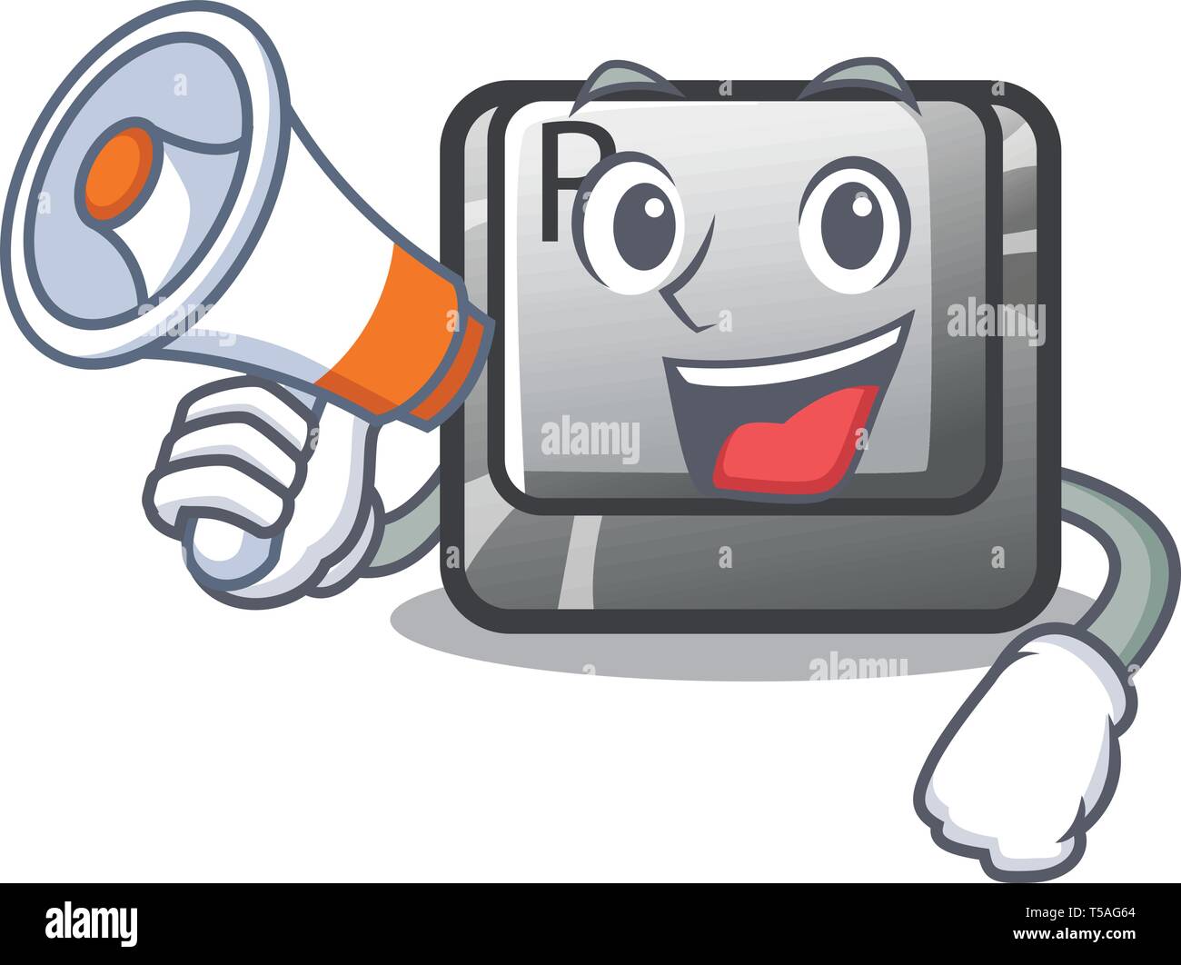 Keyborad Button R Cartoon With megaphone R button installed on cartoon keyboard Stock Vector ...