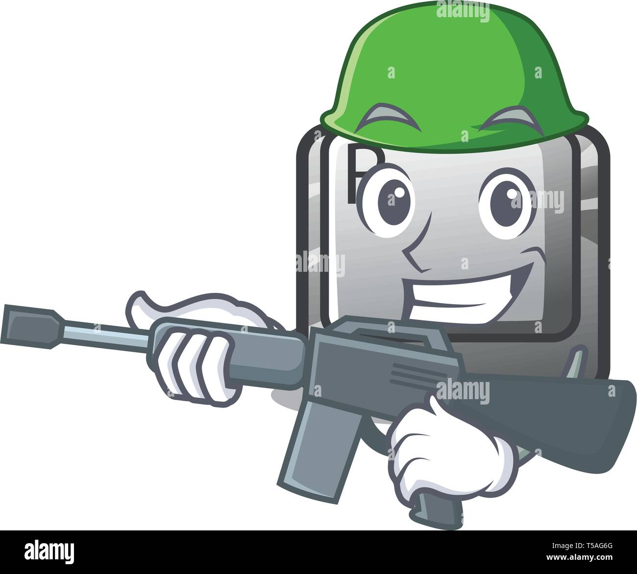 Army R button installed on cartoon keyboard Stock Vector Image & Art ...