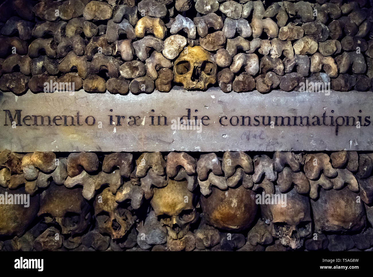 Catacombs . Paris, France. - Stock Image
