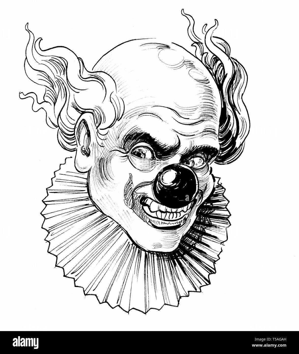 Scary clown drawing hi-res stock photography and images - Alamy