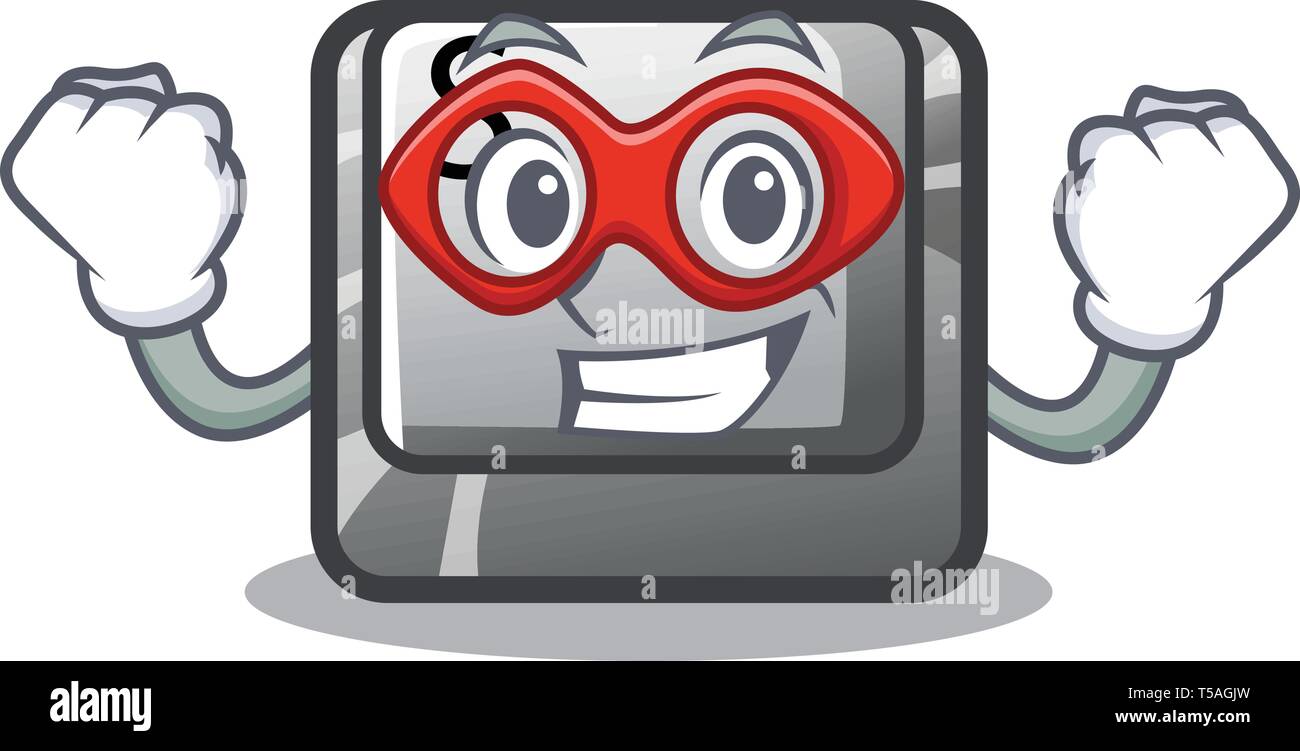 Super hero button S installed on game character Stock Vector