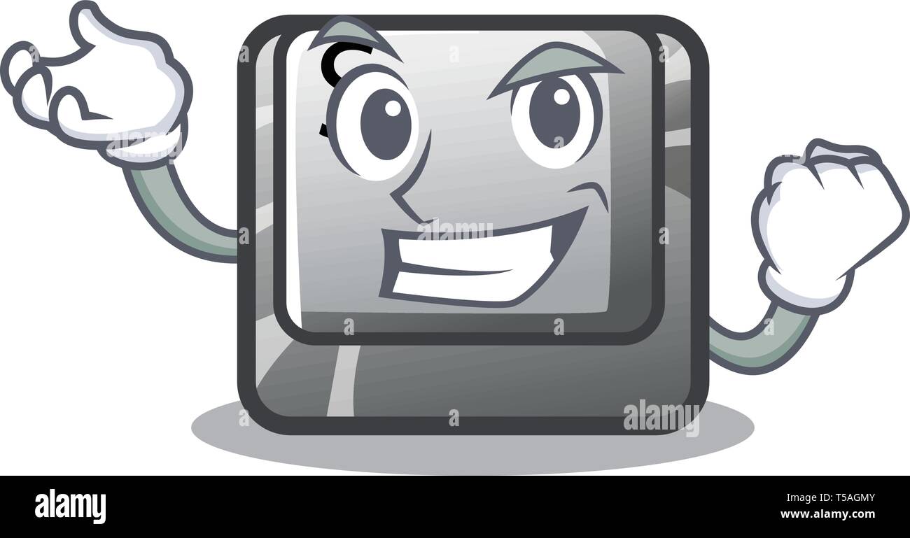 Successful button S installed on game character Stock Vector
