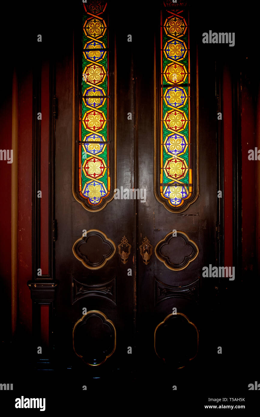 Double doors stained glass hires stock photography and images Alamy
