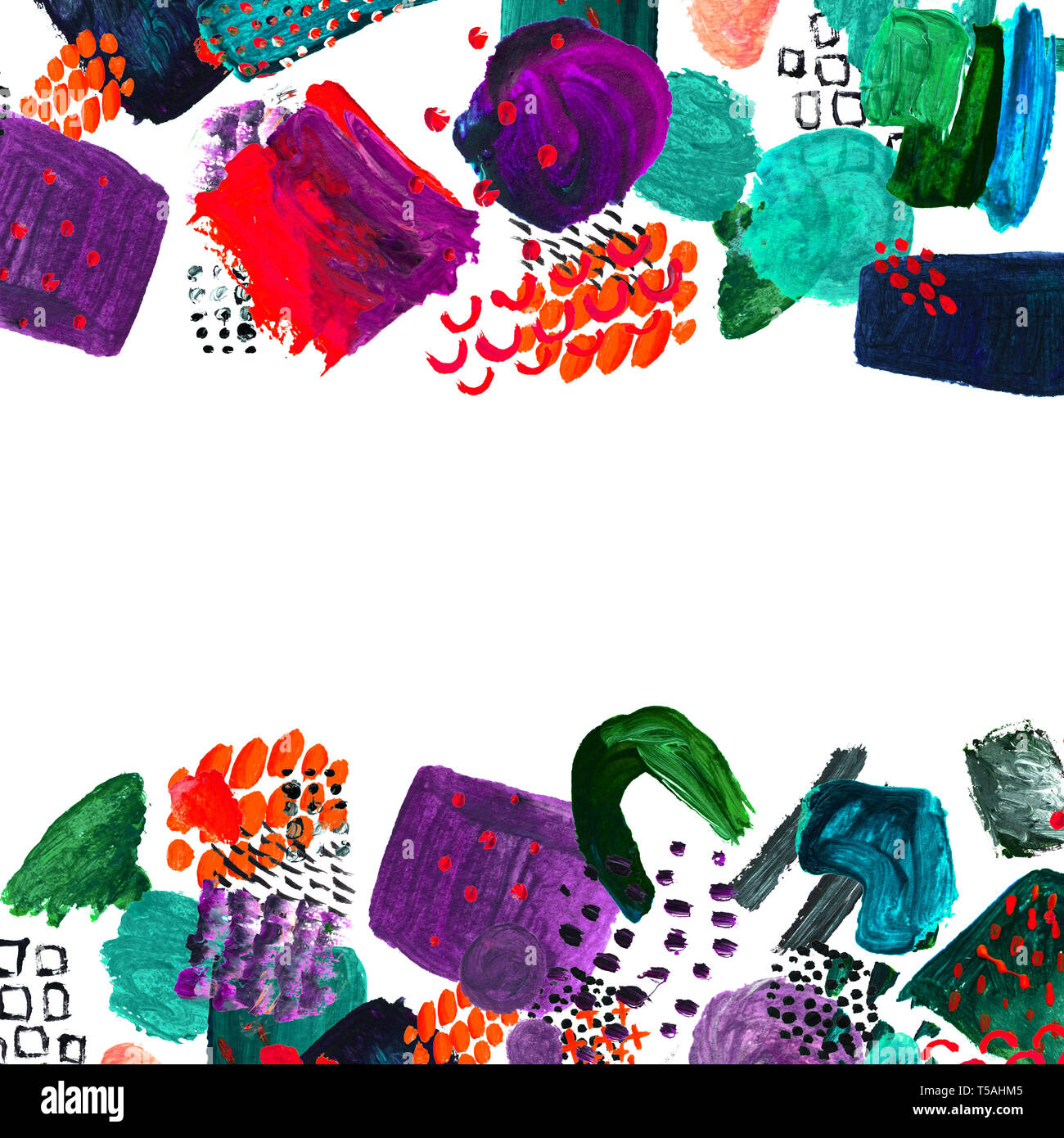 Hand drawn border and place for your text Stock Photo - Alamy