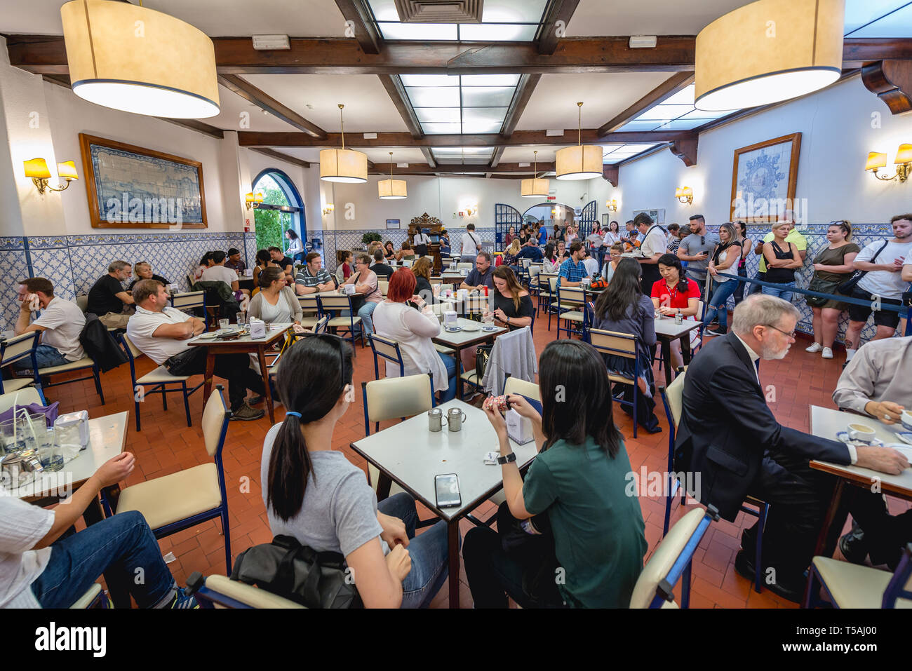 Famous Pasteis de Belem pastry shop in Belem district of Lisbon