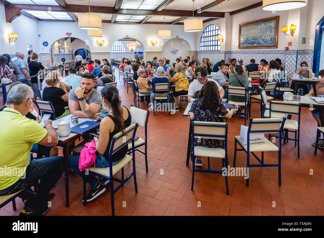 Famous Pasteis de Belem pastry shop in Belem district of Lisbon