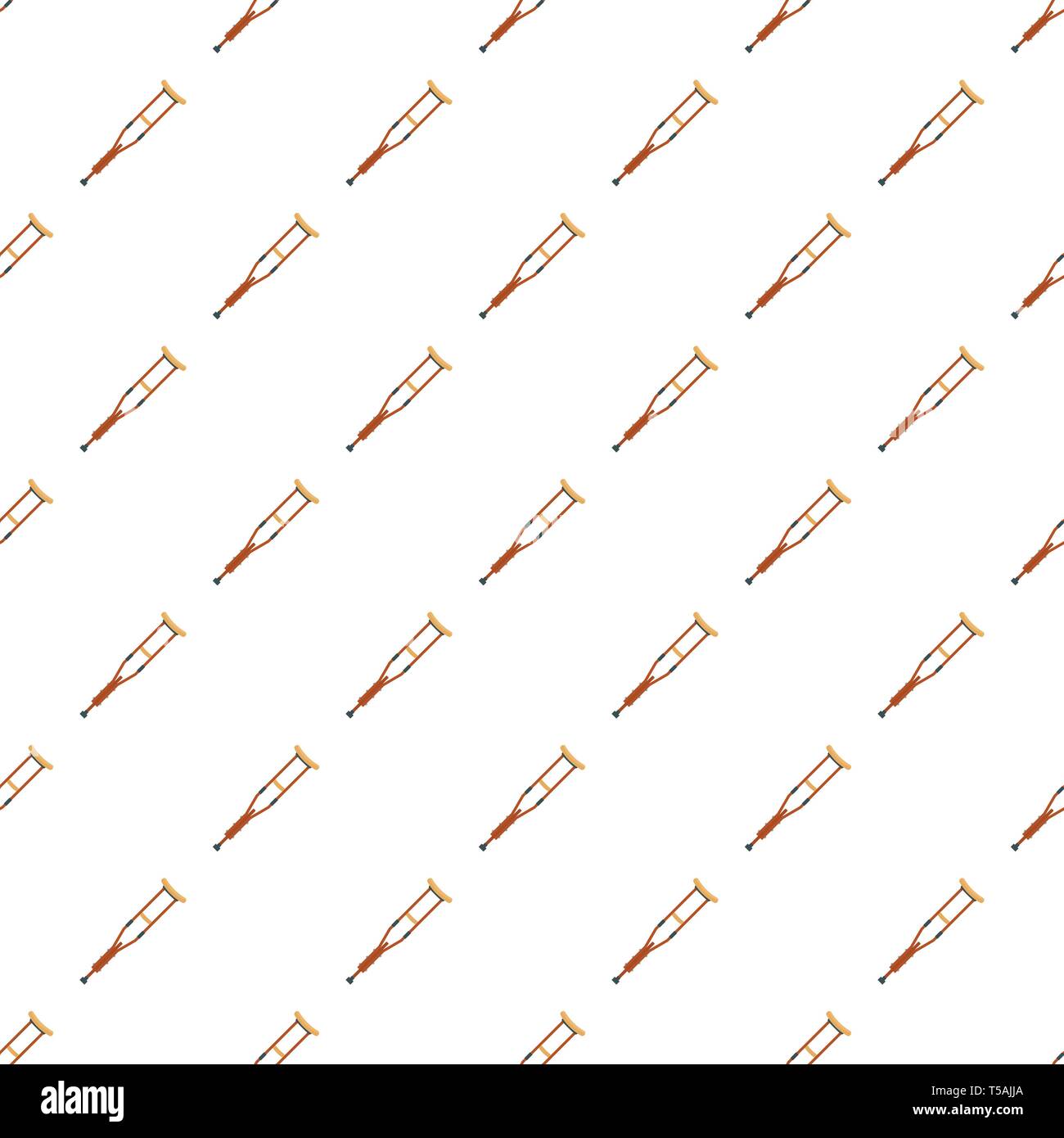 Wood crutch pattern seamless vector repeat for any web design Stock Vector