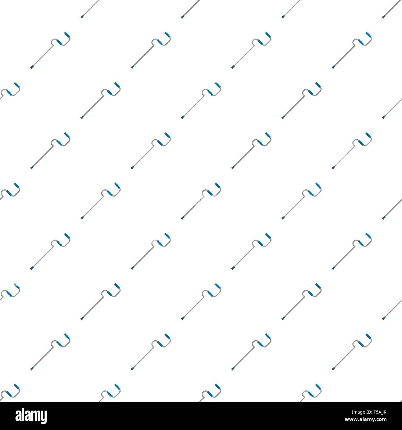 Metal walking stick pattern seamless vector repeat for any web design Stock Vector