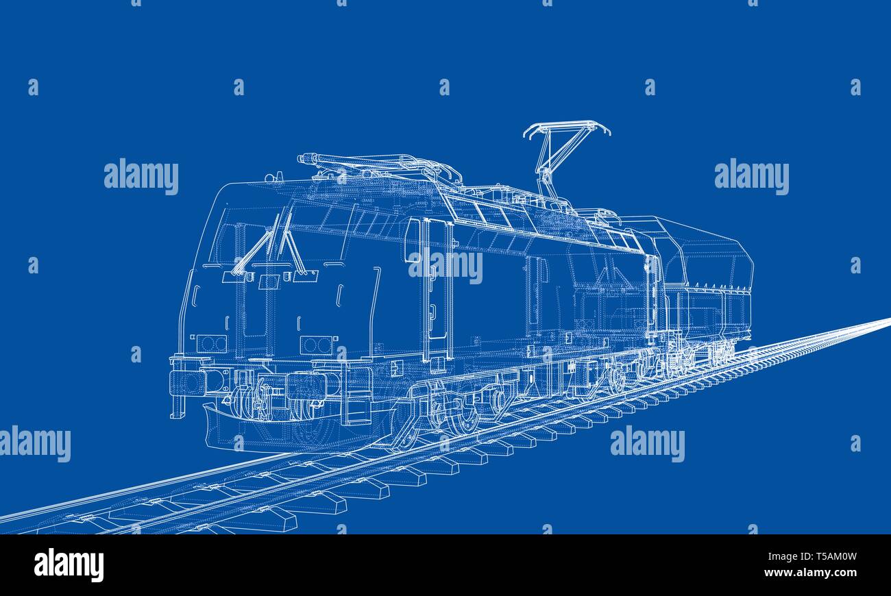 Modern train concept. Vector Stock Vector Image & Art - Alamy