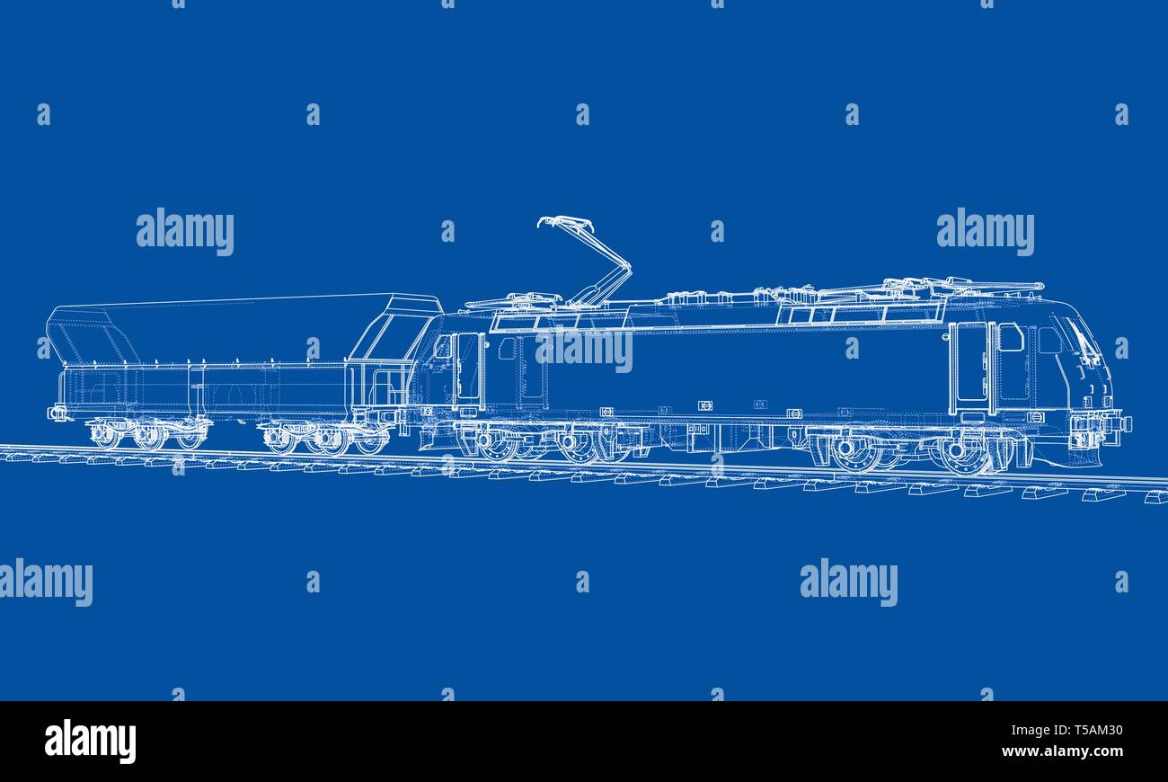 Modern train concept. Vector Stock Vector Image & Art - Alamy