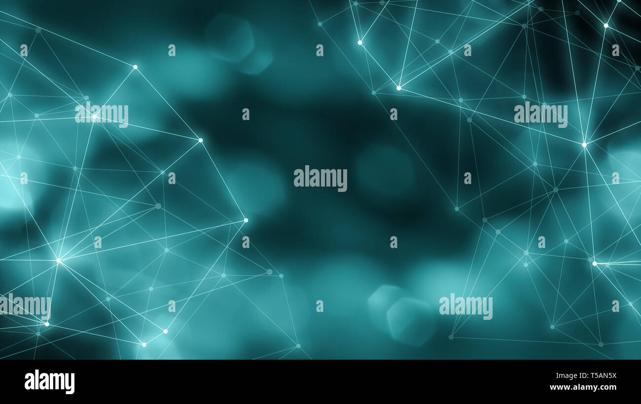 Geometric abstract dark blue background, shapes science innovation ...