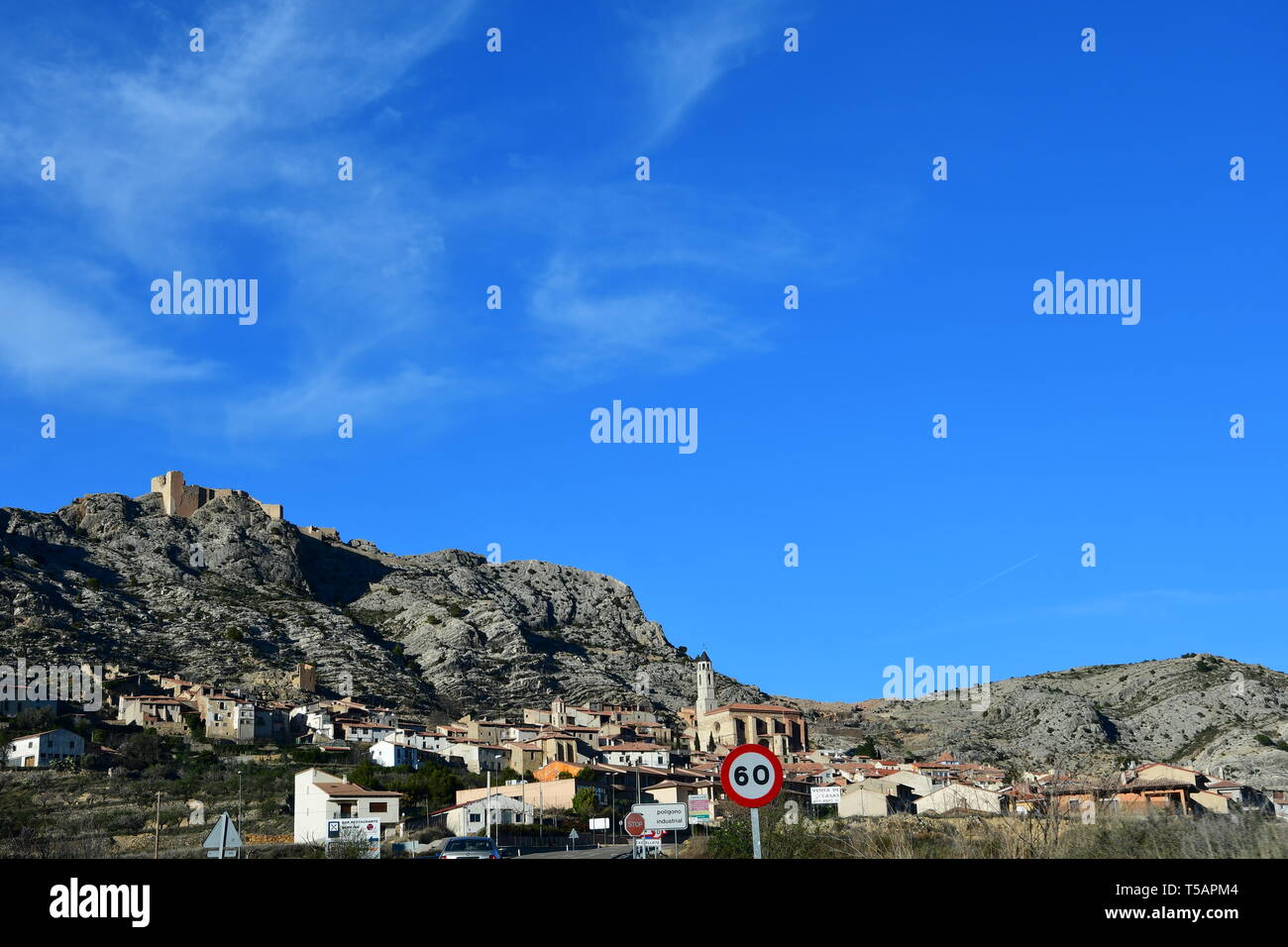 View of Castellote a village in Teruel, Spain Stock Photo